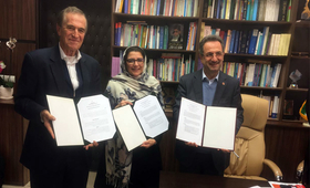 R – L : Dr. Anoushiravan Mohseni Bandpey, Deputy Minister and Head of State Welfare Organization/Ministry of Cooperatives, Labour and Social Welfare; Dr. Leila Joudane, UNFPA Representative in I.R. of Iran; Mr. Eduardo Klien, Regional Director of HelpAge 