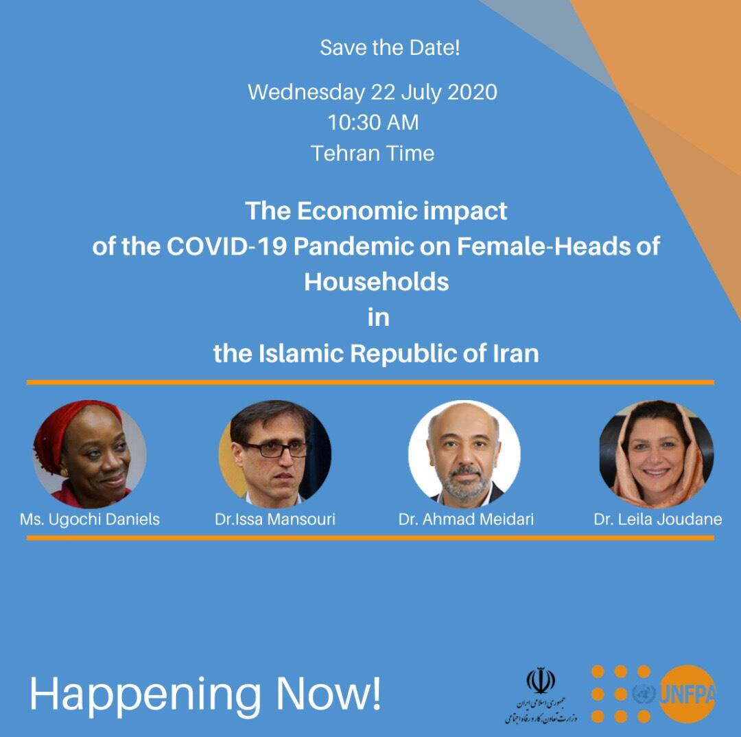 UNFPA Iran held a webinar jointly with the Ministry of Cooperatives, Labor and Social Welfare to celebrate World Population Day 2020.