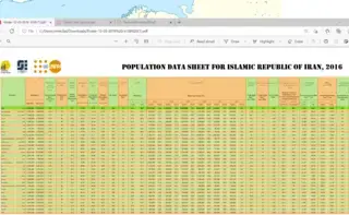 Population Data Sheet For Islamic Republic Of Iran, 2016